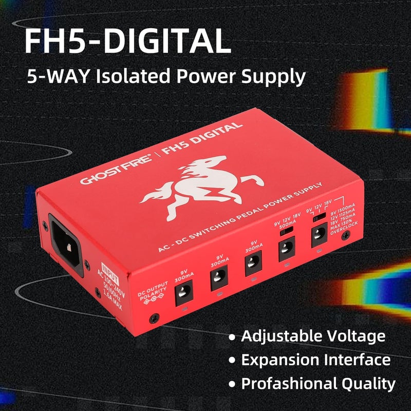 GHOSTFIRE Ghost FIRE Pedal Power Supply Isolated with Independent Short-Circuit Protection (FH5-DIGITAL) - Image 2